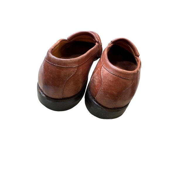 Allen Edmunds men’s brown leather Newport edition tassels shoes loafers size 8.5 - Picture 4 of 8